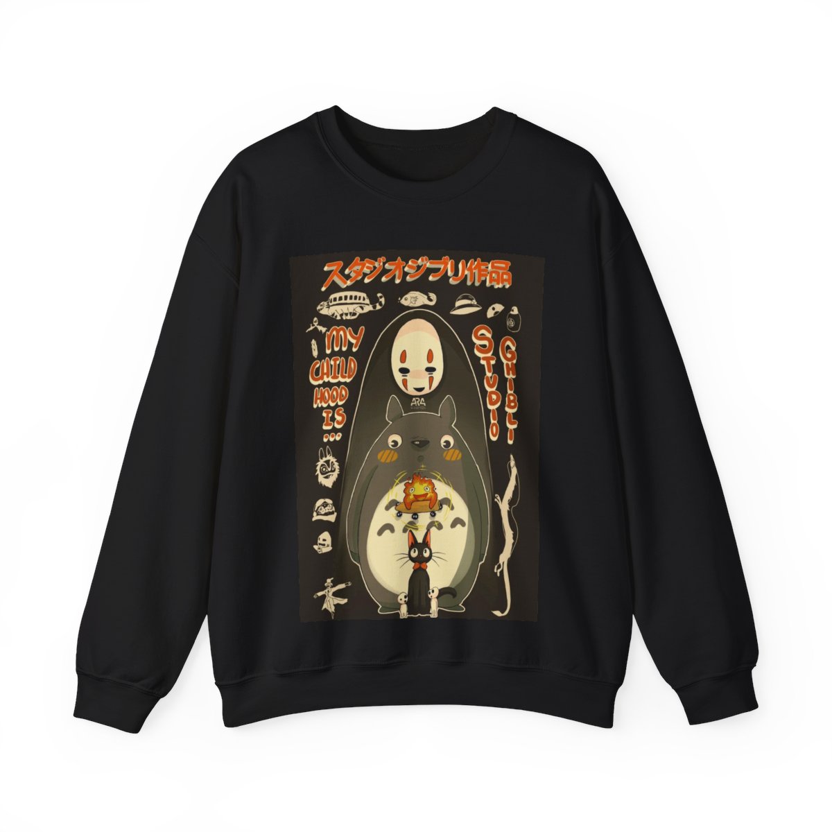 Studio Ghibli Sweatshirt Black Edition - alternate angle 3, merchandise