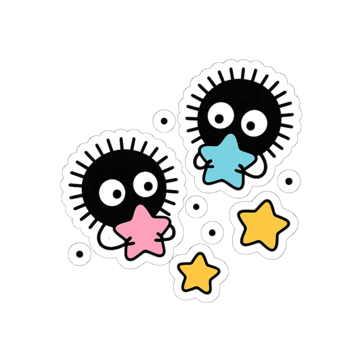 Studio Ghibli Soot Sprites Stickers | Cute Vinyl Decals