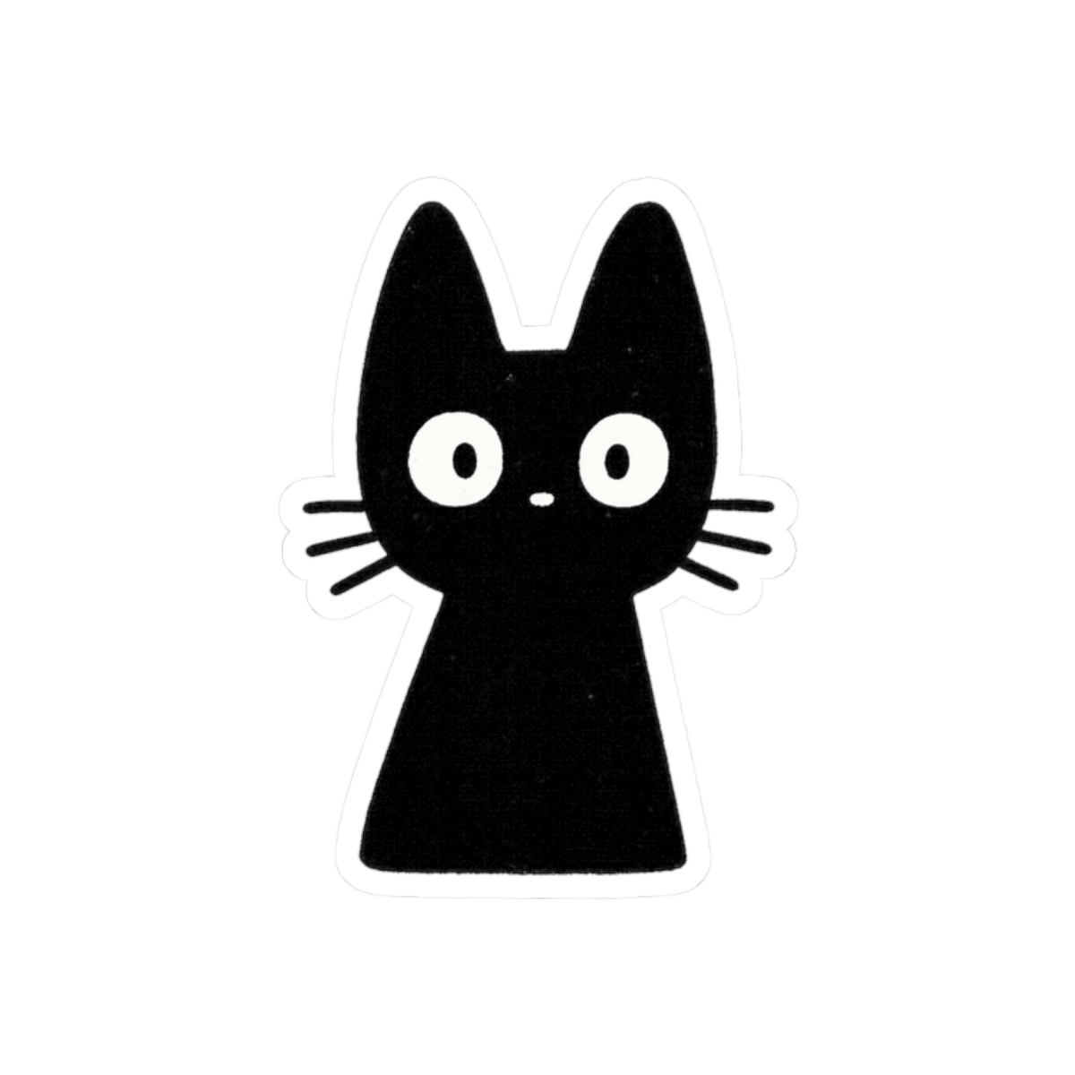 Surprised Cute Kitten Sticker | Funny Vinyl Cat Decal - alternate angle 3, merchandise