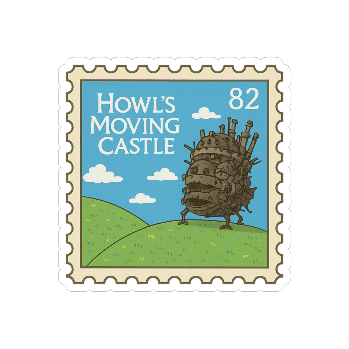 Howl's Moving Castle Stamp Cute Vinyl Sticker