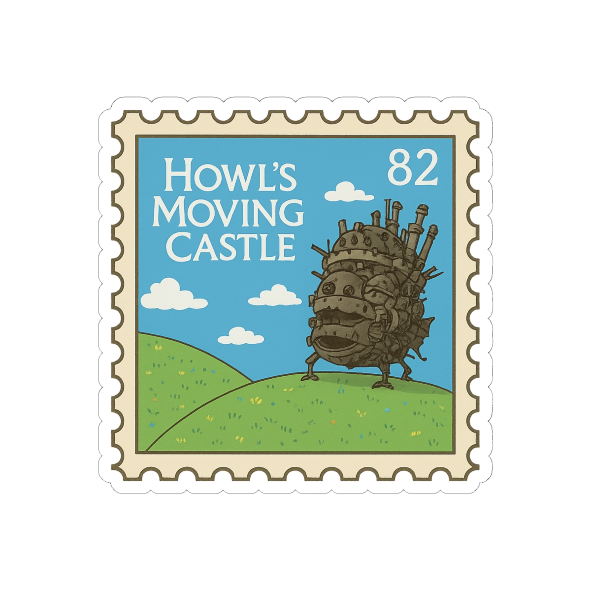Howl's Moving Castle Stamp Cute Vinyl Sticker