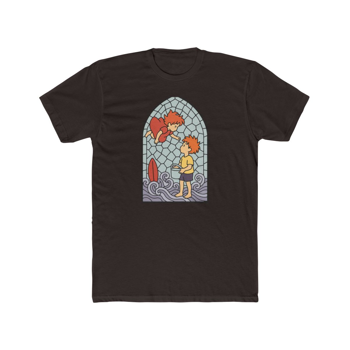 Studio Ghibli Ponyo Stained Glass Duo T-Shirt - alternate angle 4, merchandise
