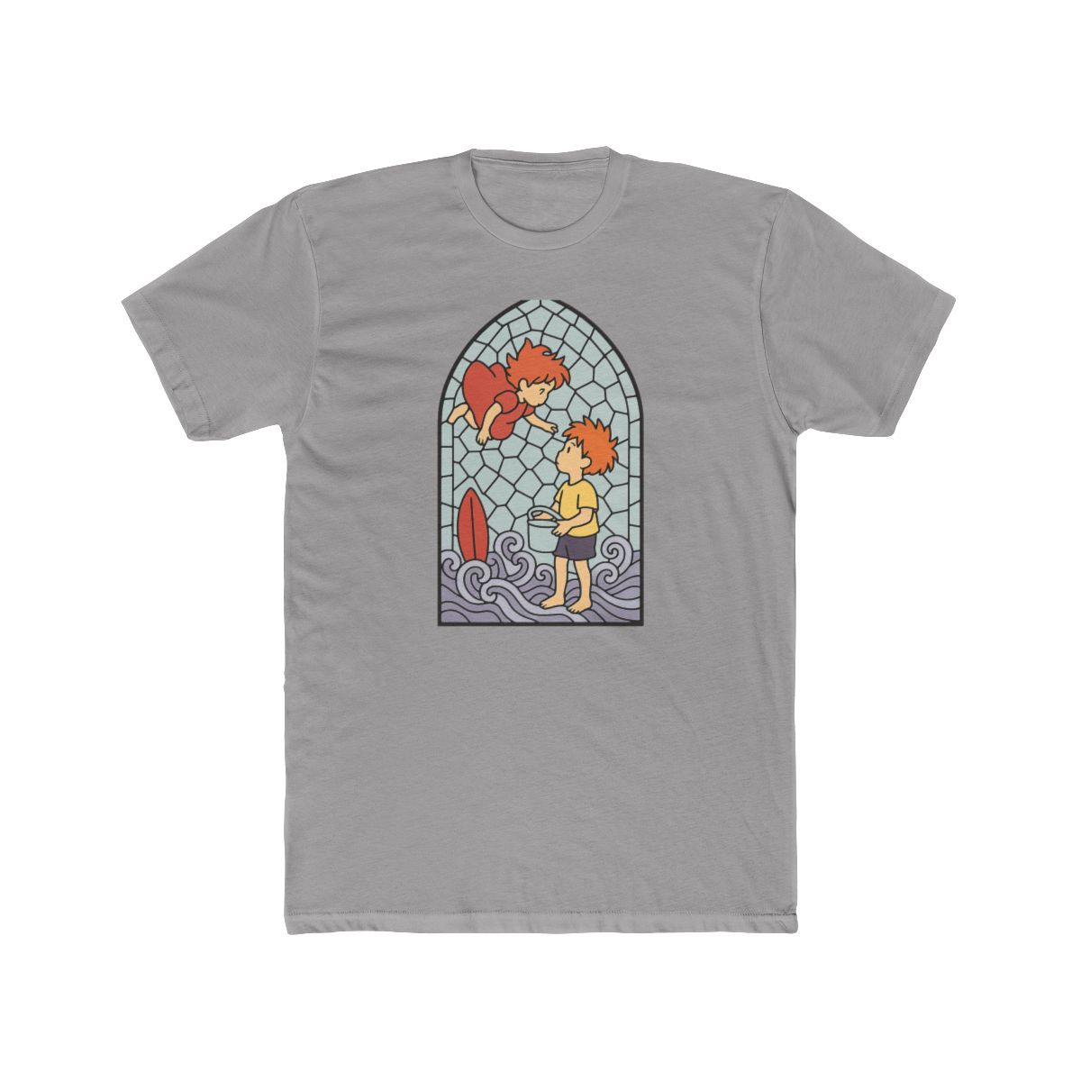 Studio Ghibli Ponyo Stained Glass Duo T-Shirt - alternate angle 3, merchandise