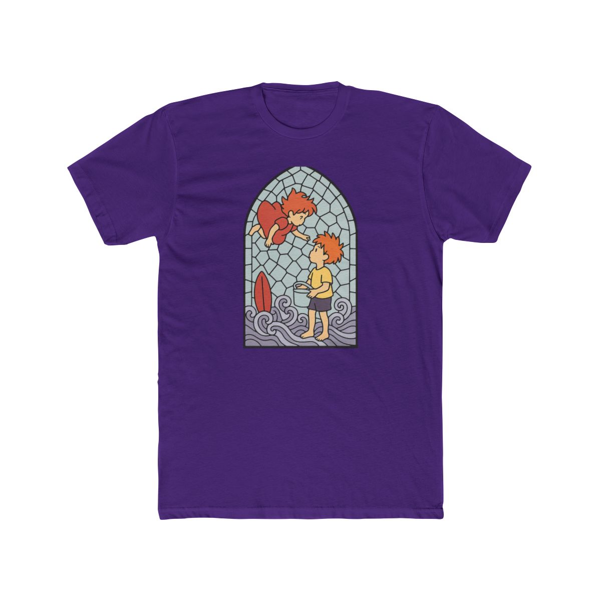 Studio Ghibli Ponyo Stained Glass Duo T-Shirt - alternate angle 2, merchandise