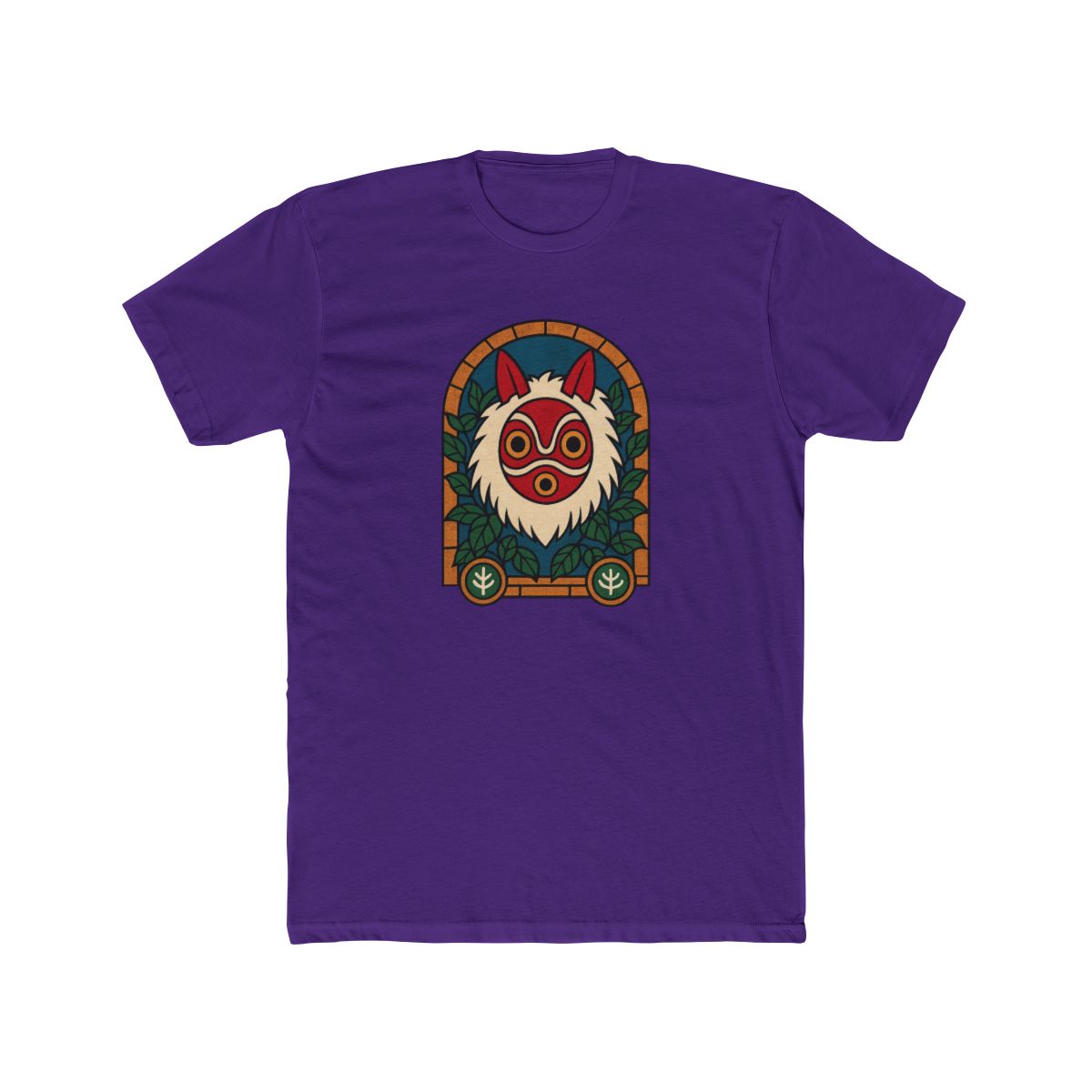 Studio Ghibli Princess Mononoke San Stained Glass T-Shirt - alternate angle 2, merchandise