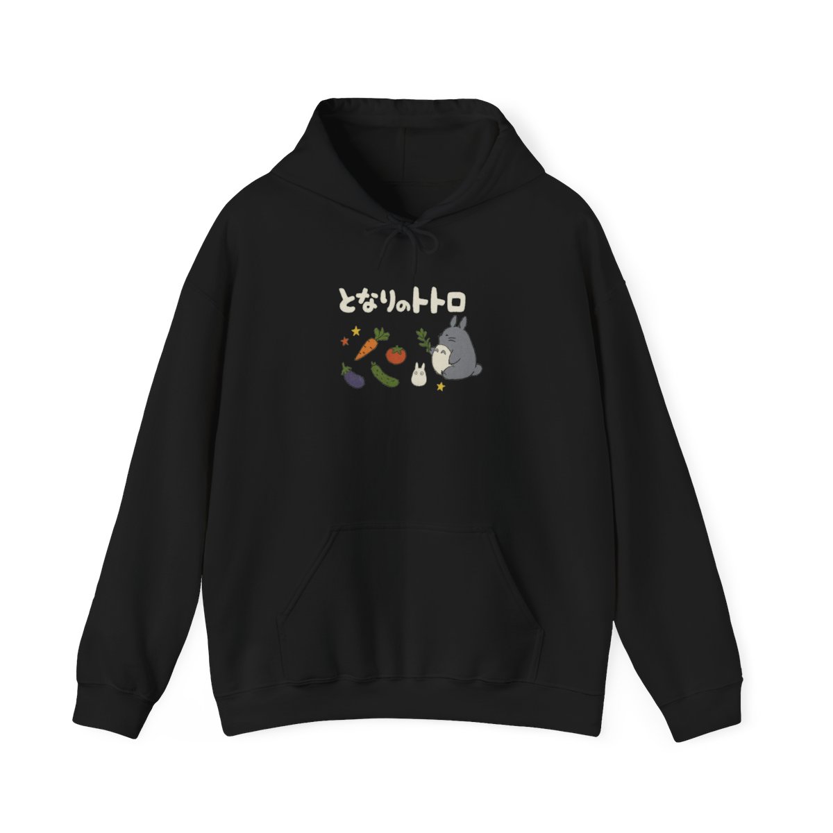 My Neighbor Totoro Veggies Embroidered Cropped Zippered Hoodie