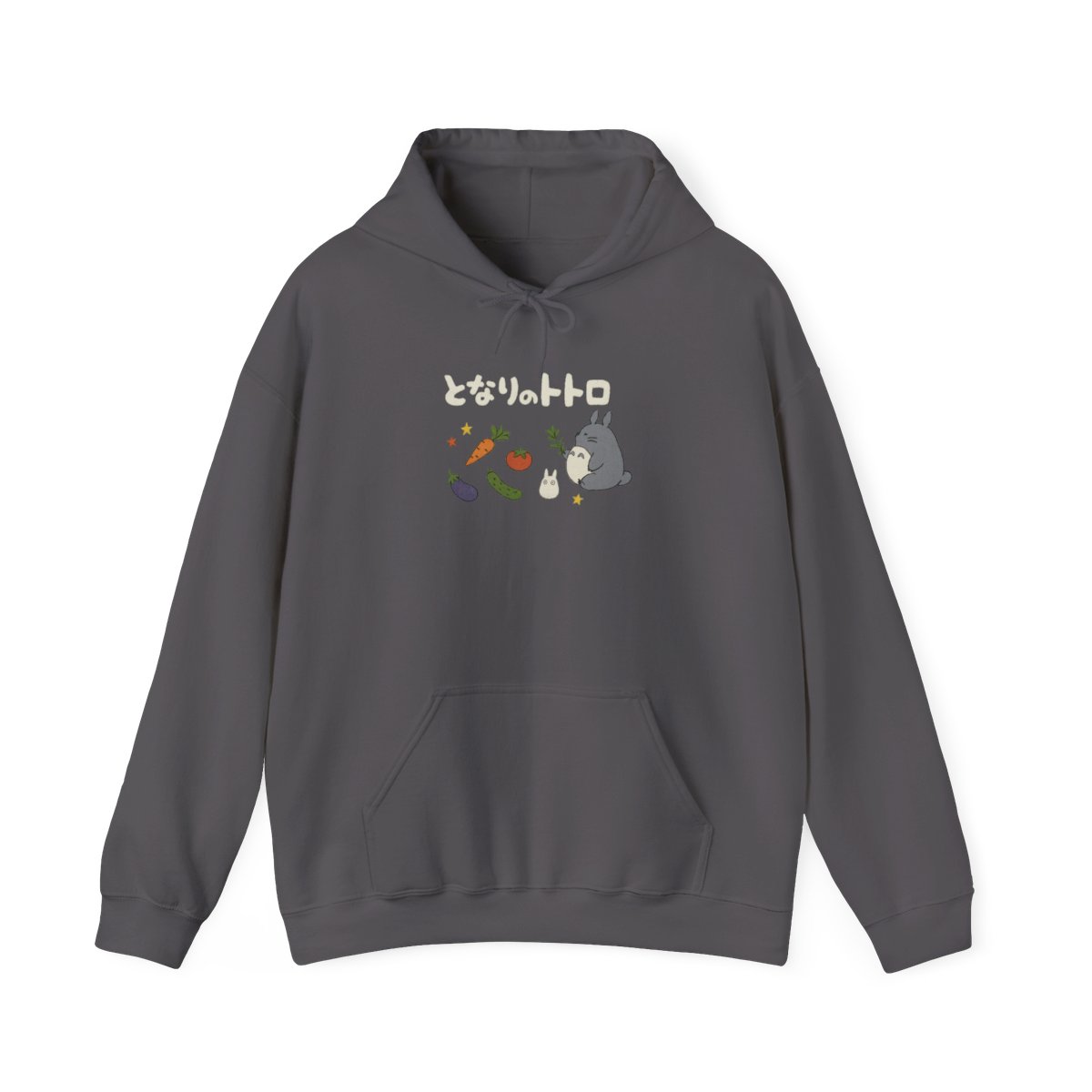 My Neighbor Totoro Veggies Embroidered Cropped Zippered Hoodie - alternate angle 2, merchandise