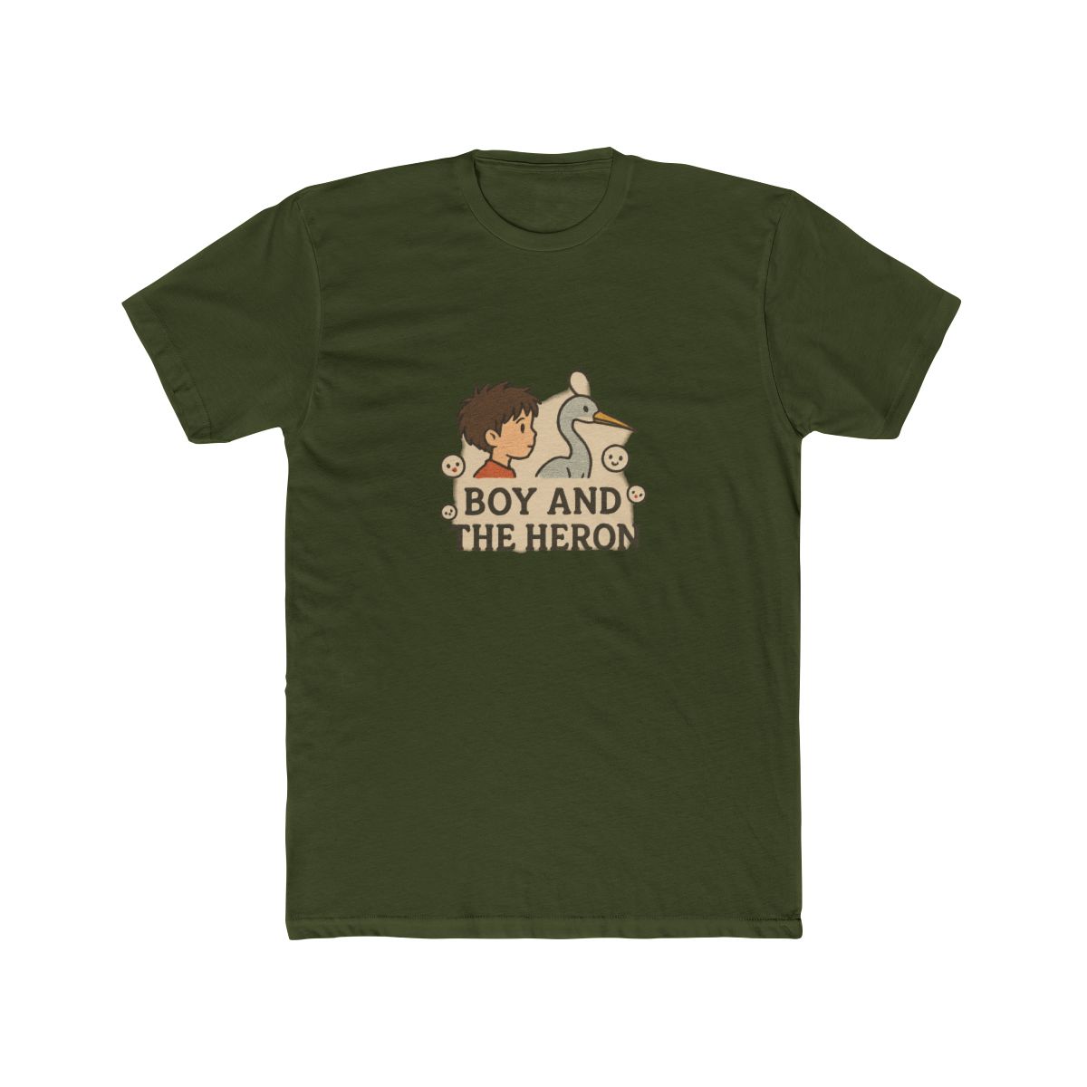 Studio Ghibli Warawara Embroidered T-Shirt - Boy and the Heron - alternate angle 2, merchandise