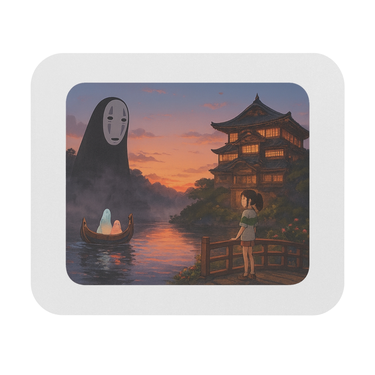 Spirited Away Yubaba Bathhouse Chihiro No-Face Mouse Pad