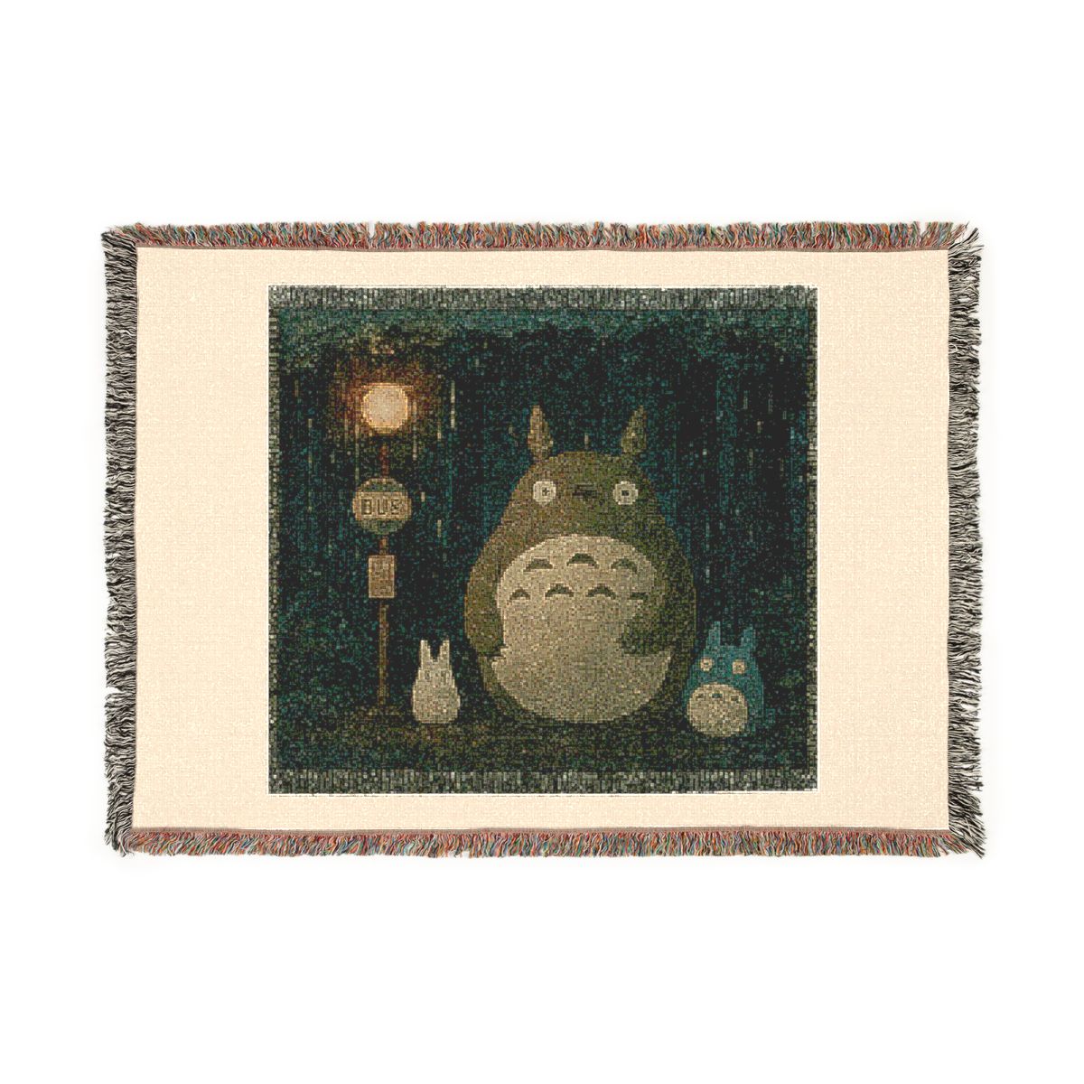 Forest Spirit Family Woven Blanket | Cozy Anime Home Decor