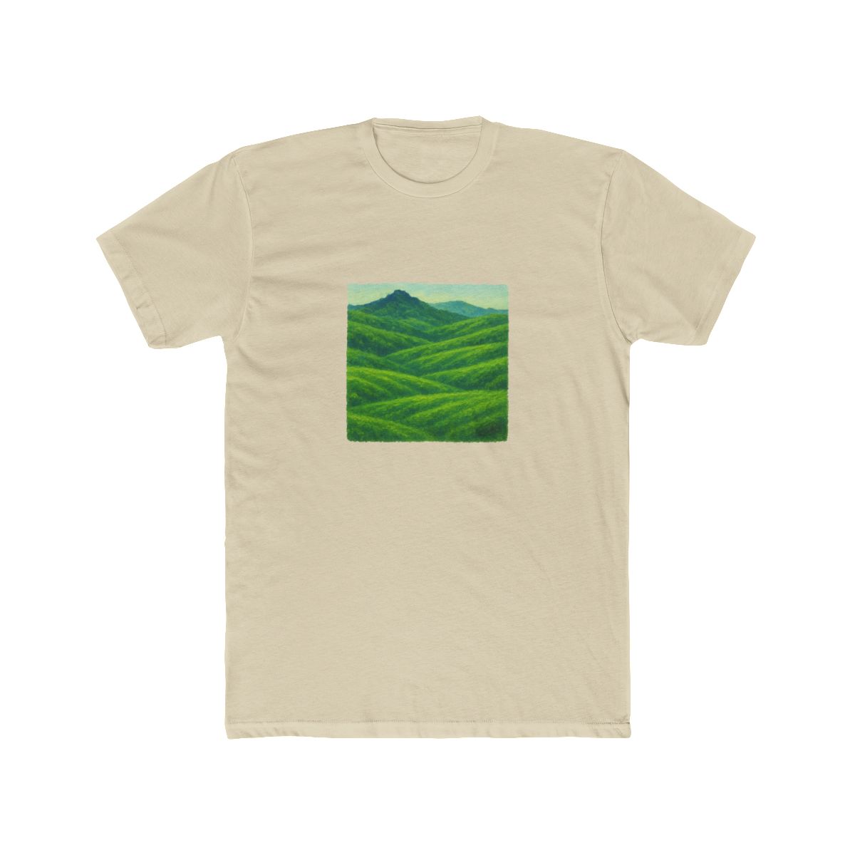 Ghibli-Style Green Spring Meadow Vintage T-Shirt - alternate angle 4, merchandise
