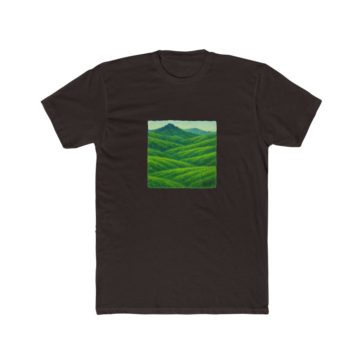 Ghibli-Style Green Spring Meadow Vintage T-Shirt - alternate angle 2, merchandise