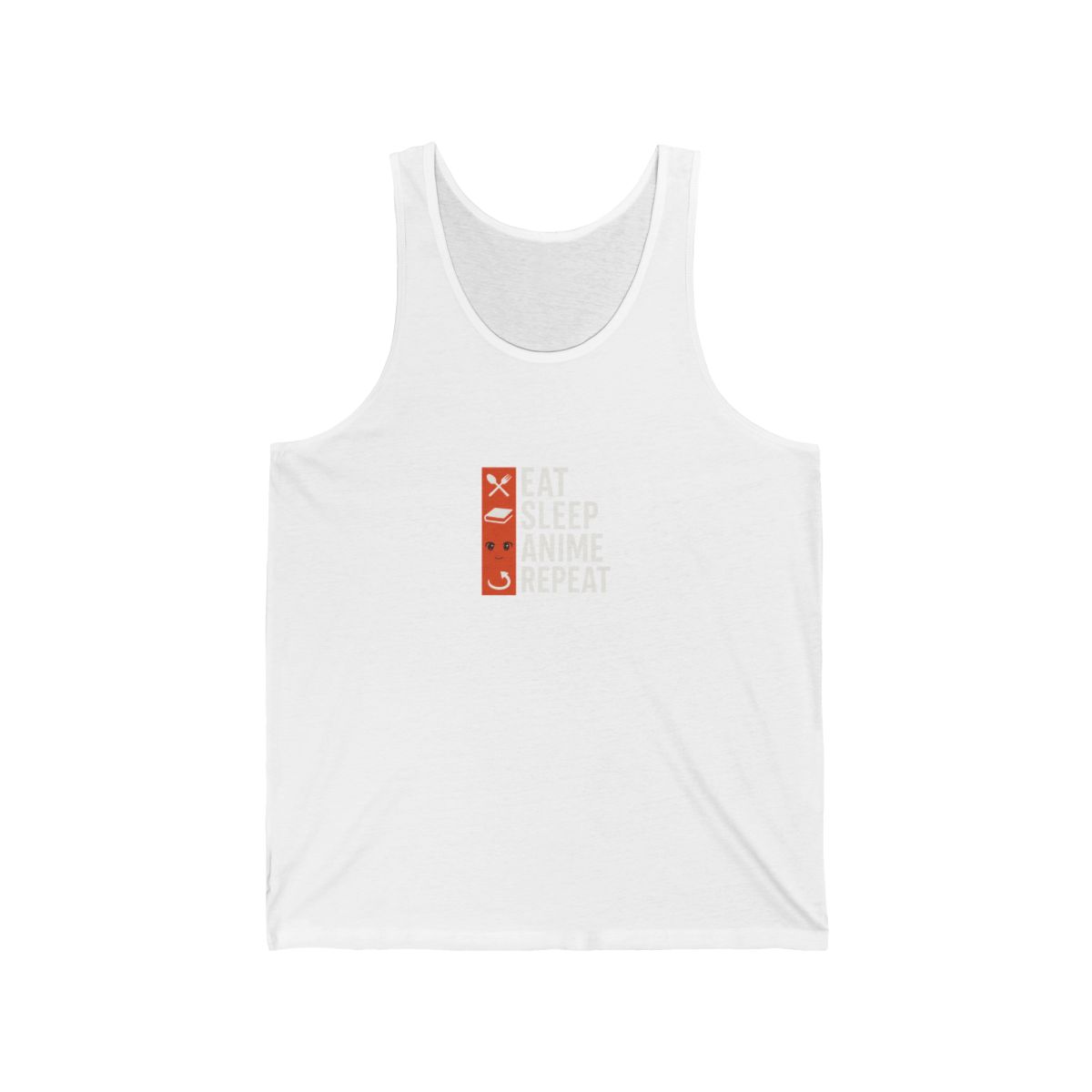 Eat Sleep Anime Repeat Bold Otaku Tank Top