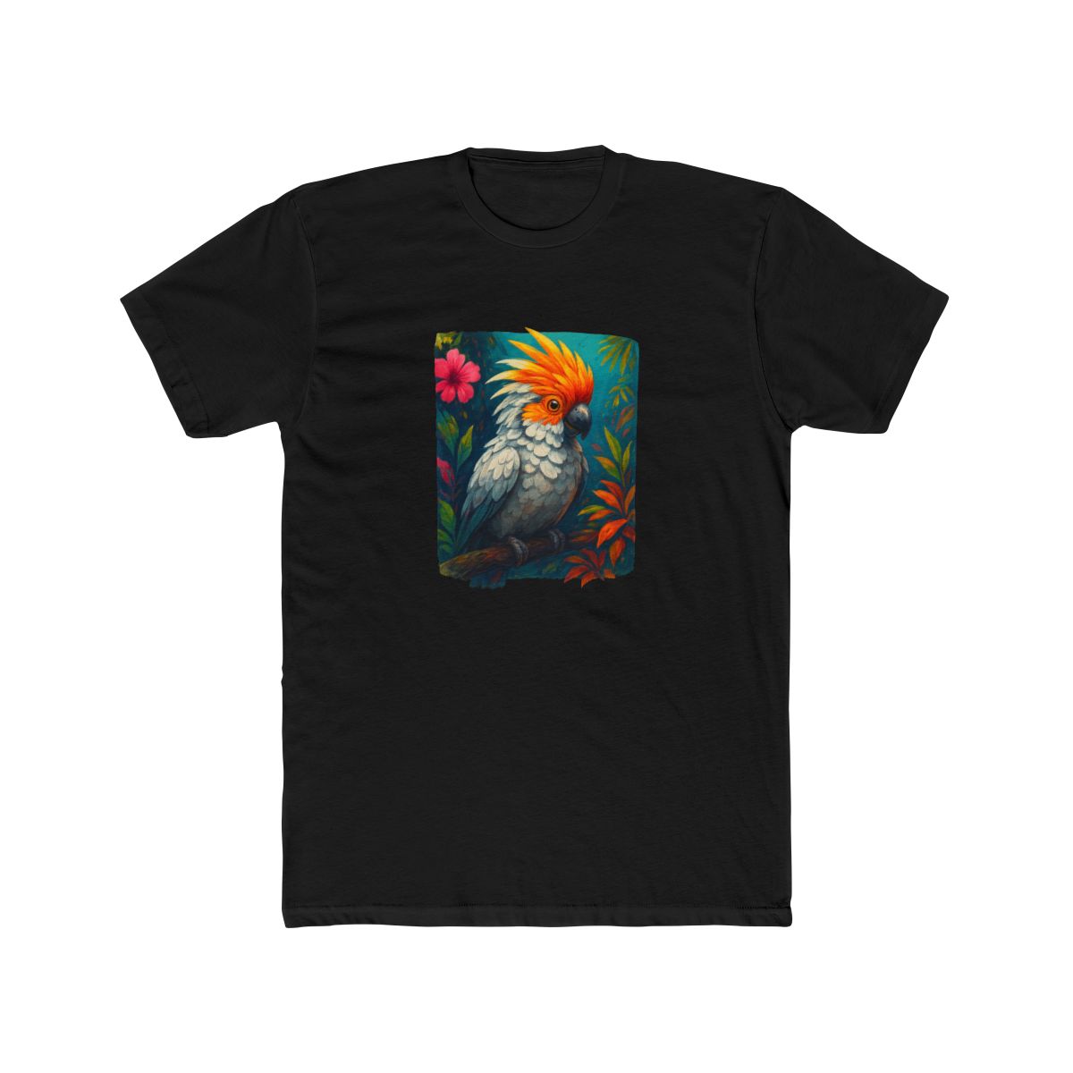 Ghibli Tiger and Tropical Birds Graphic T Shirt