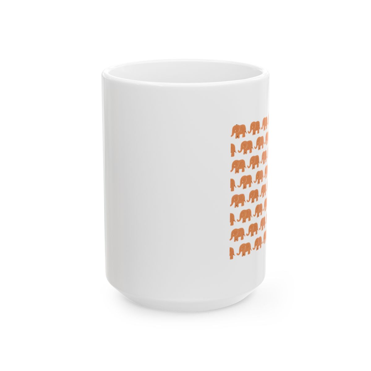 Vibrant Orange White Stylish Pattern Coffee Mug - alternate angle 2, merchandise