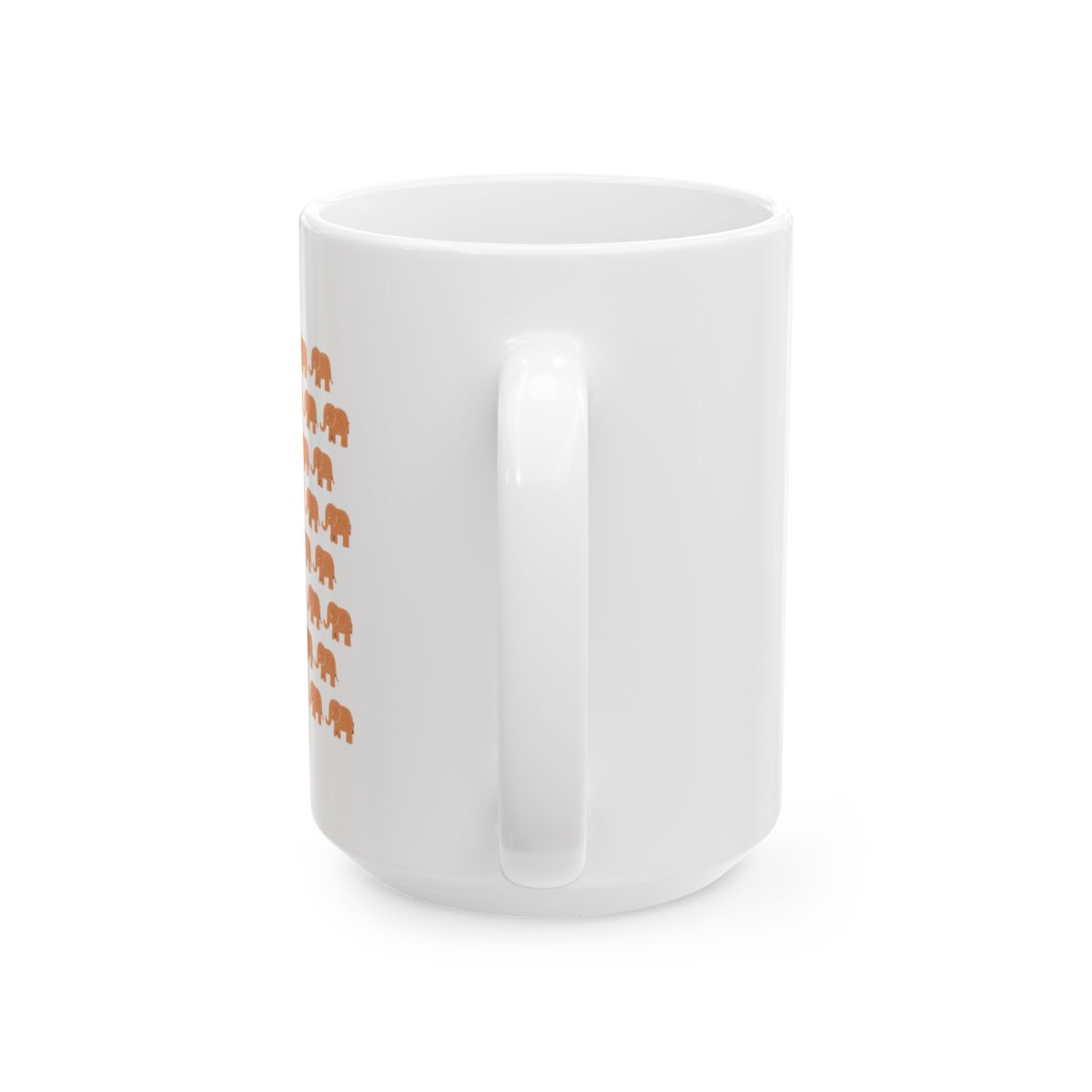Vibrant Orange White Stylish Pattern Coffee Mug - alternate angle 5, merchandise