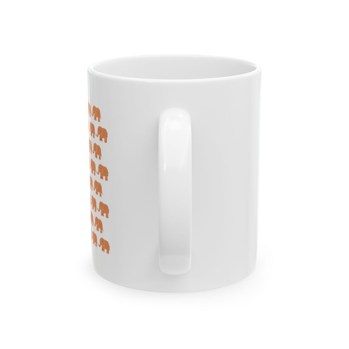 Vibrant Orange White Stylish Pattern Coffee Mug - alternate angle 3, merchandise