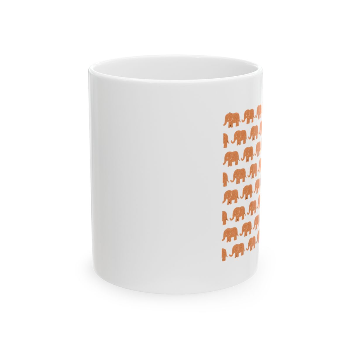 Vibrant Orange White Stylish Pattern Coffee Mug - alternate angle 1, merchandise