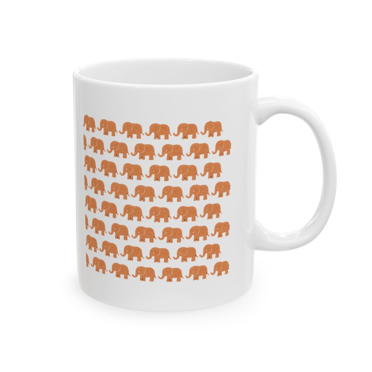 Vibrant Orange White Stylish Pattern Coffee Mug