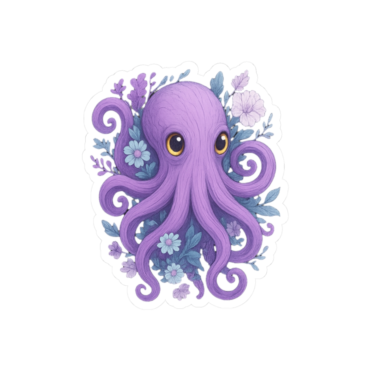 Studio Ghibli Inspired Octopus Dream Sticker | Cute Vinyl Decal - alternate angle 3, merchandise