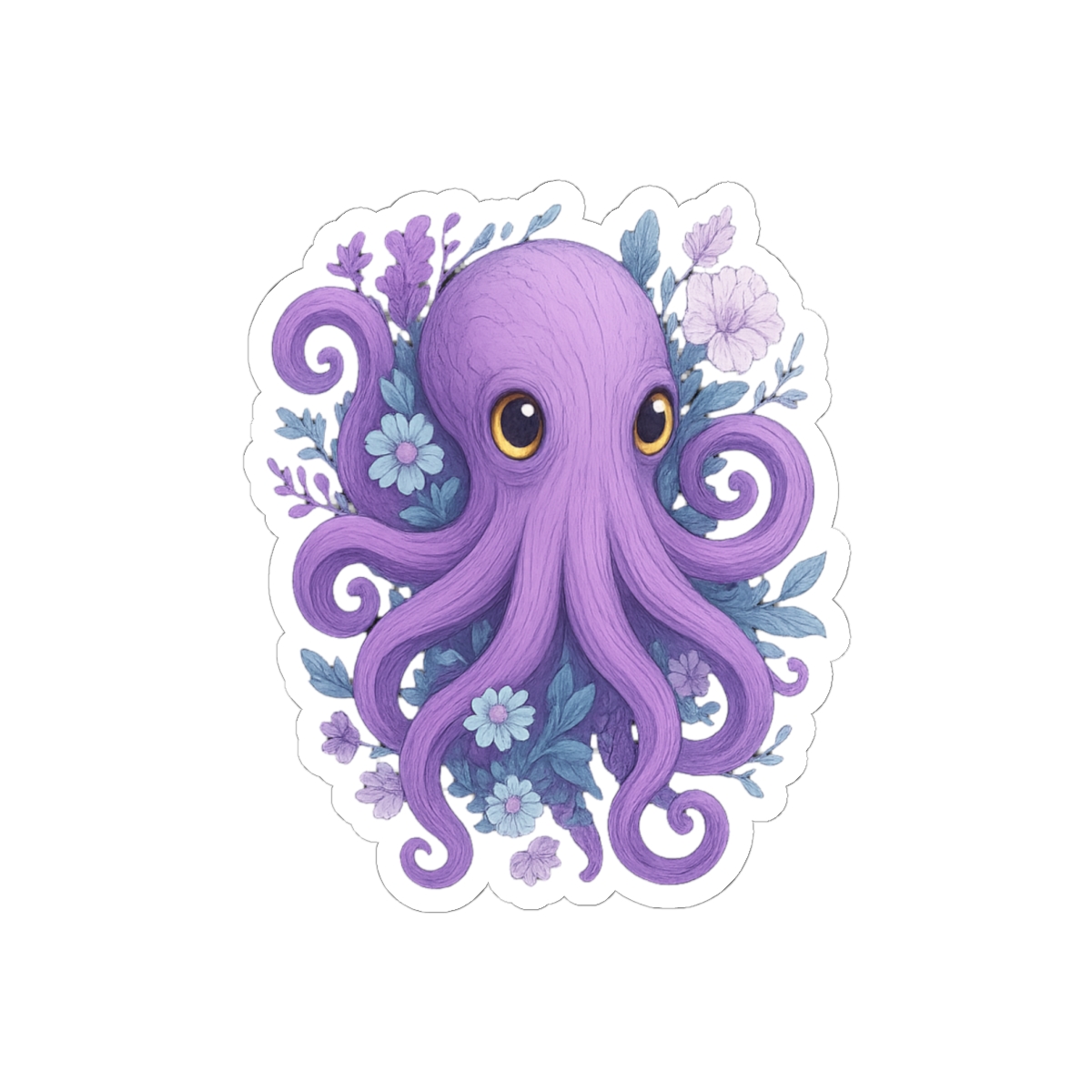 Studio Ghibli Inspired Octopus Dream Sticker | Cute Vinyl Decal