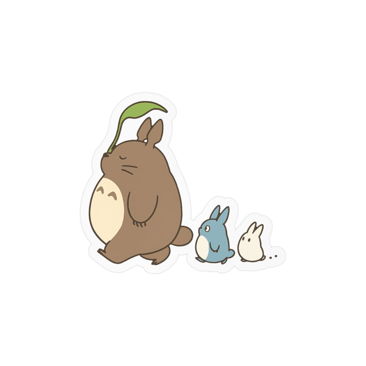 Totoro Rainy Stroll Squad | Ghibli Sticker, Totoro Decal, Anime Laptop Sticker