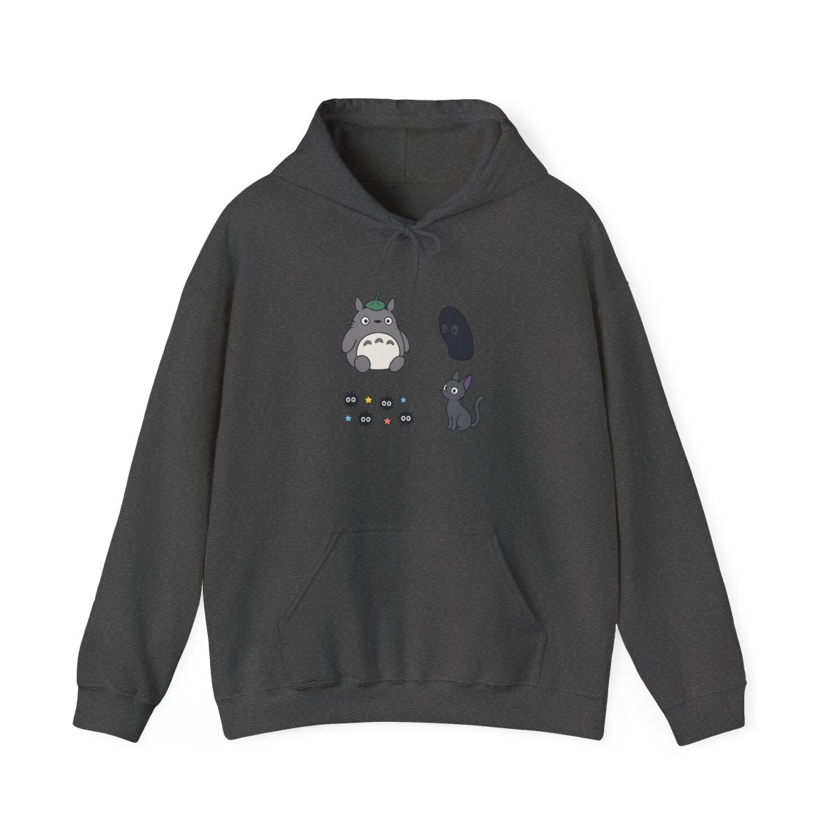 Studio Ghibli Totoro No-Face Embroidered Hoodie - alternate angle 2, merchandise