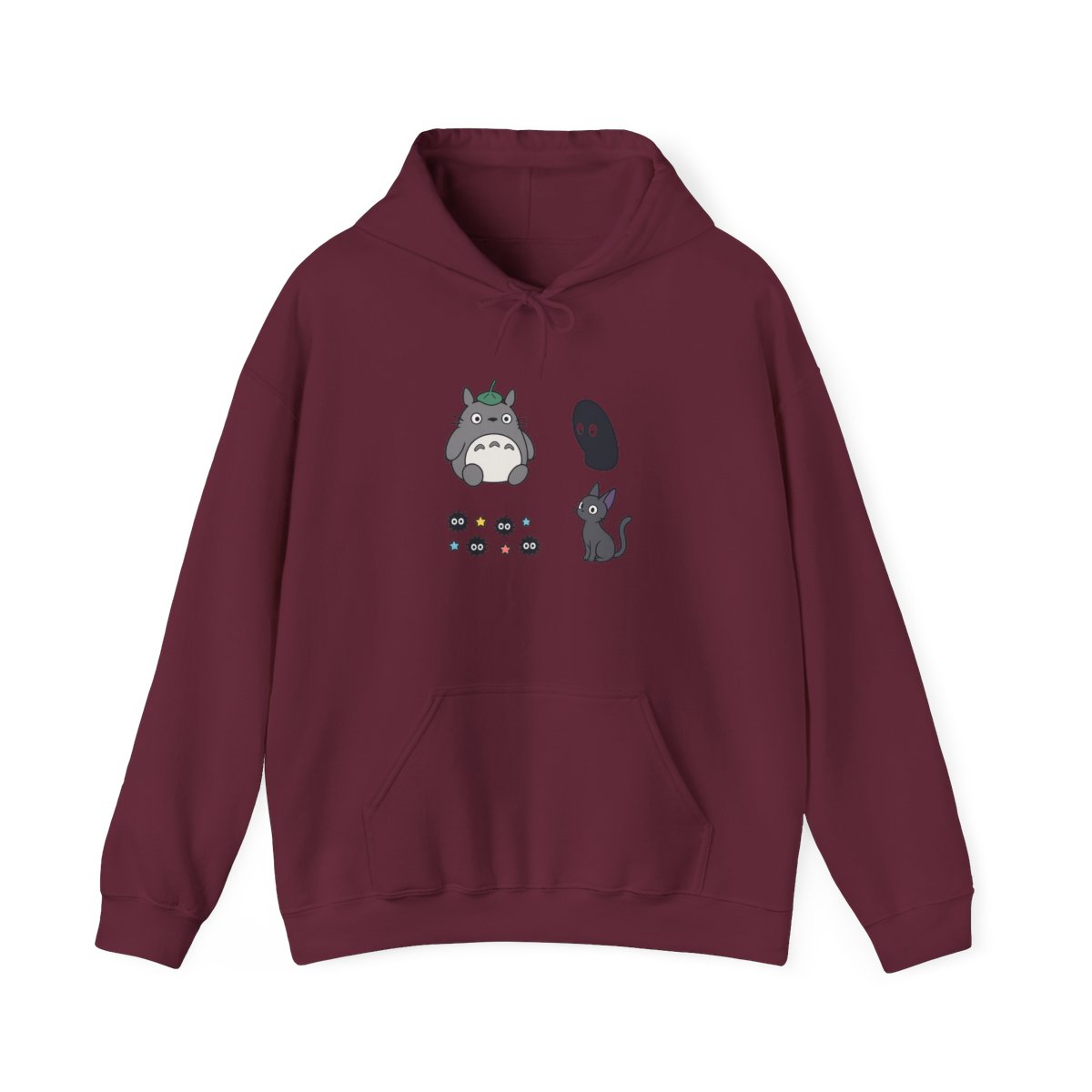 Studio Ghibli Totoro No-Face Embroidered Hoodie - alternate angle 5, merchandise