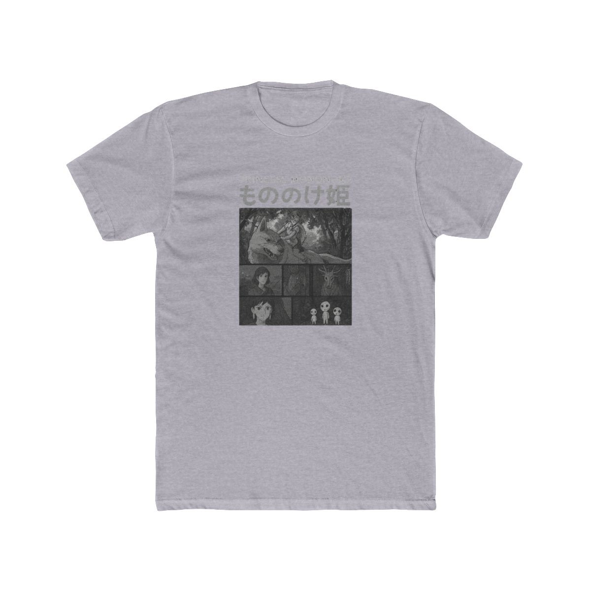 Princess Mononoke Vintage Style Softstyle Graphic T-Shirt | Studio Ghibli Anime Tee | Retro Japanese Streetwear - alternate angle 3, merchandise