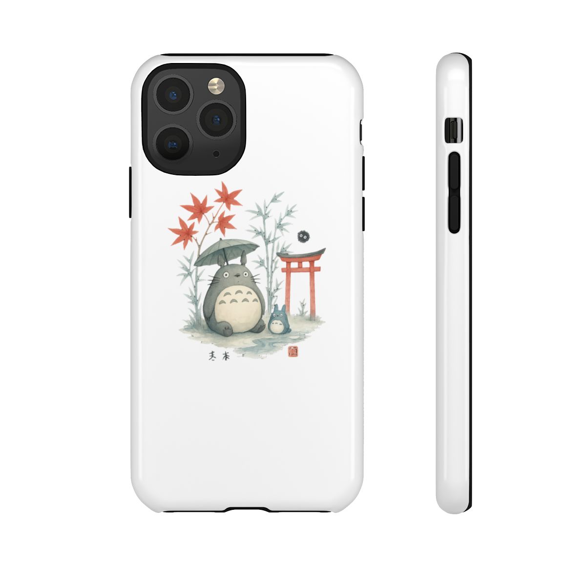 Watercolor Totoro Ghibli MagSafe iPhone Case - alternate angle 2, merchandise