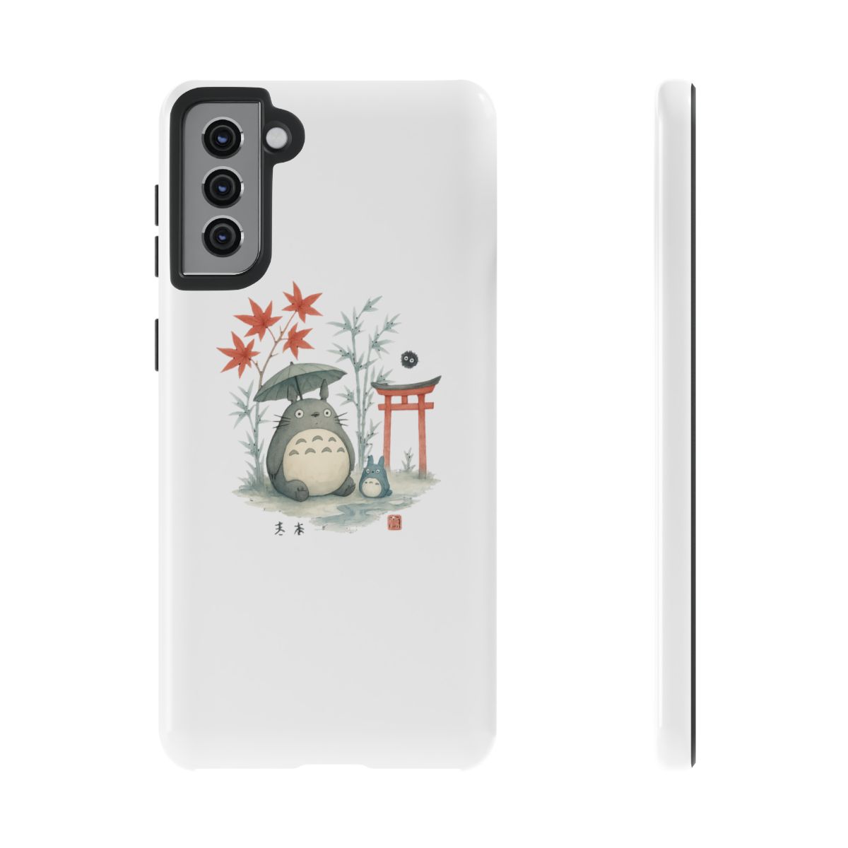 Watercolor Totoro Ghibli MagSafe iPhone Case - alternate angle 1, merchandise