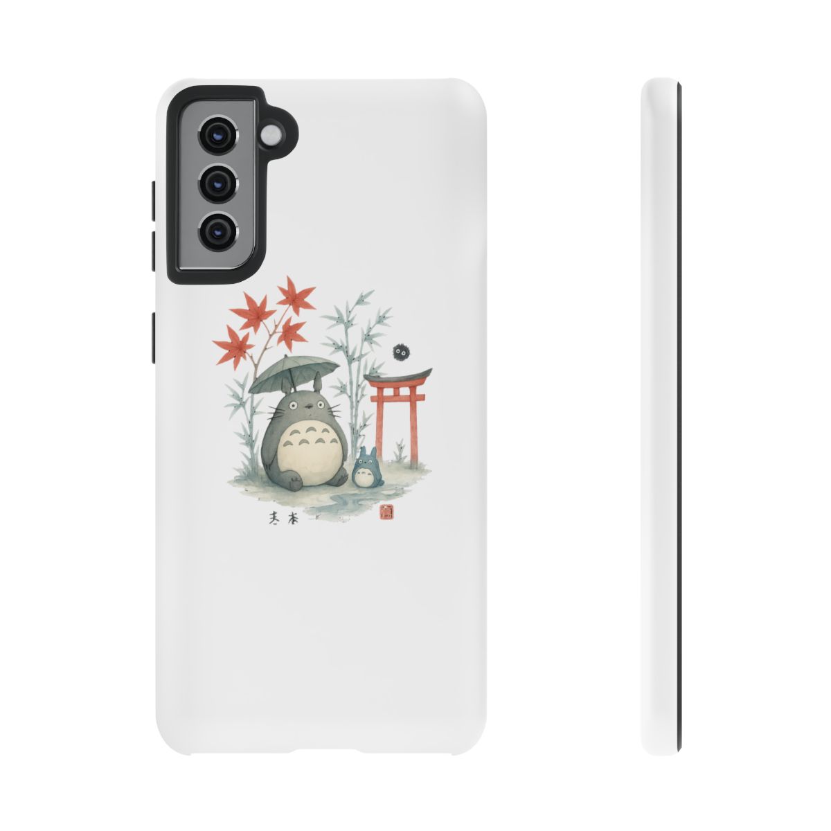Watercolor Totoro Ghibli MagSafe iPhone Case - alternate angle 2, merchandise