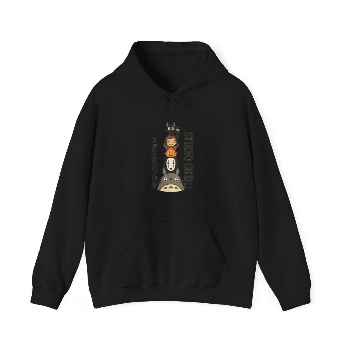 Studio Ghibli Totoro No-Face Stacked Graphic Hoodie