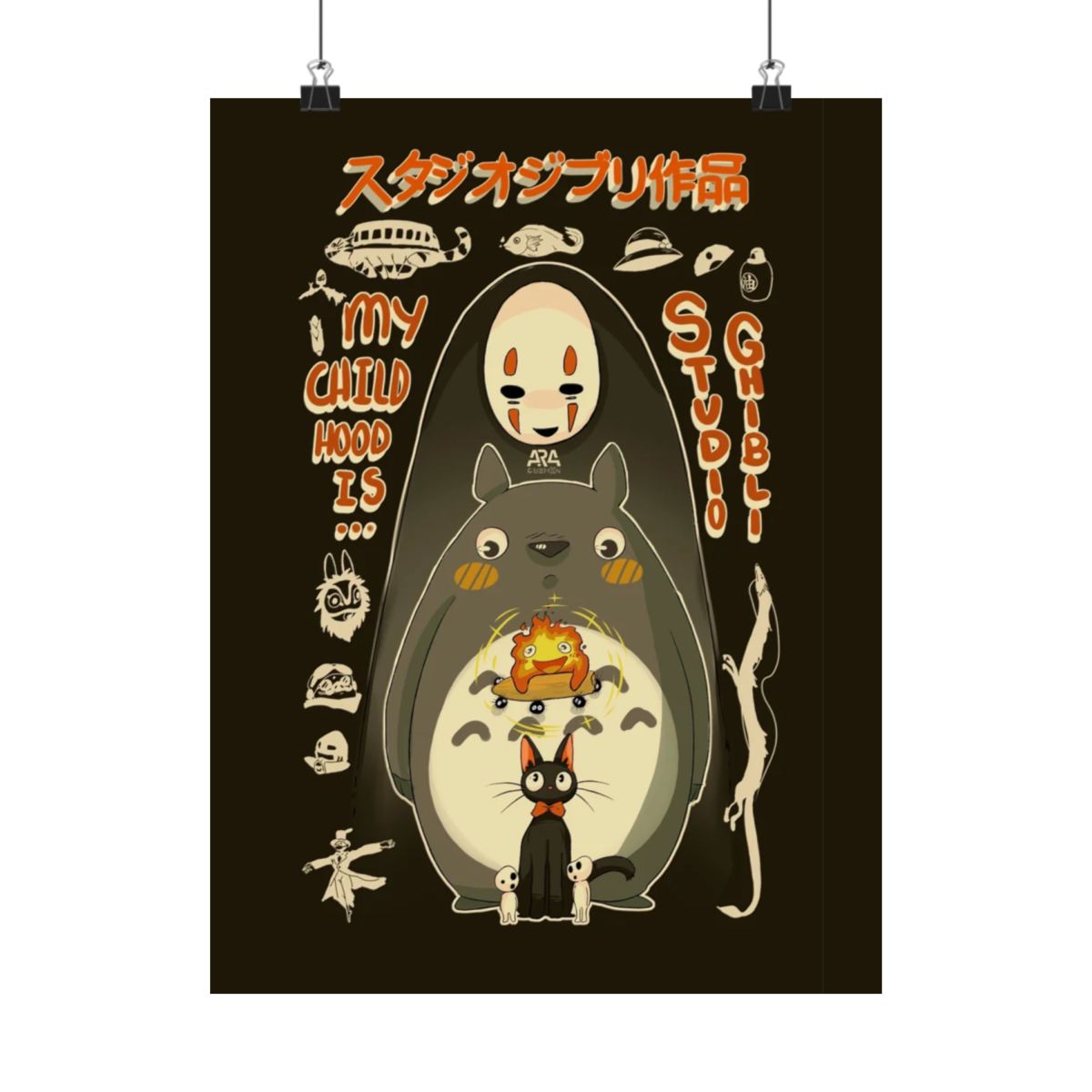 Studio Ghibli Anime Wall Art Print - alternate angle 5, merchandise