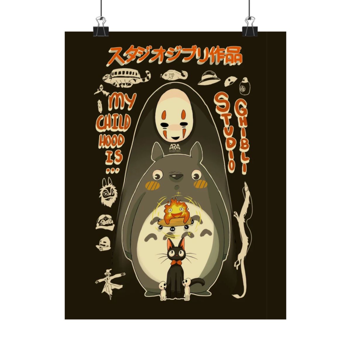 Studio Ghibli Anime Wall Art Print - alternate angle 3, merchandise