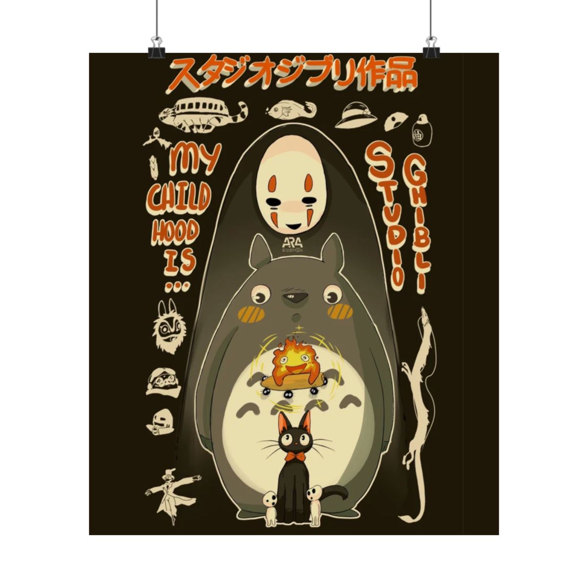 Studio Ghibli Anime Wall Art Print - alternate angle 1, merchandise