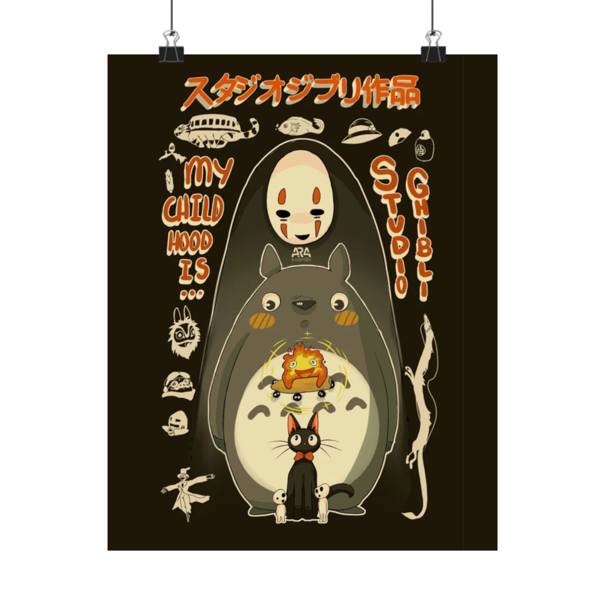 Studio Ghibli Anime Wall Art Print - alternate angle 4, merchandise
