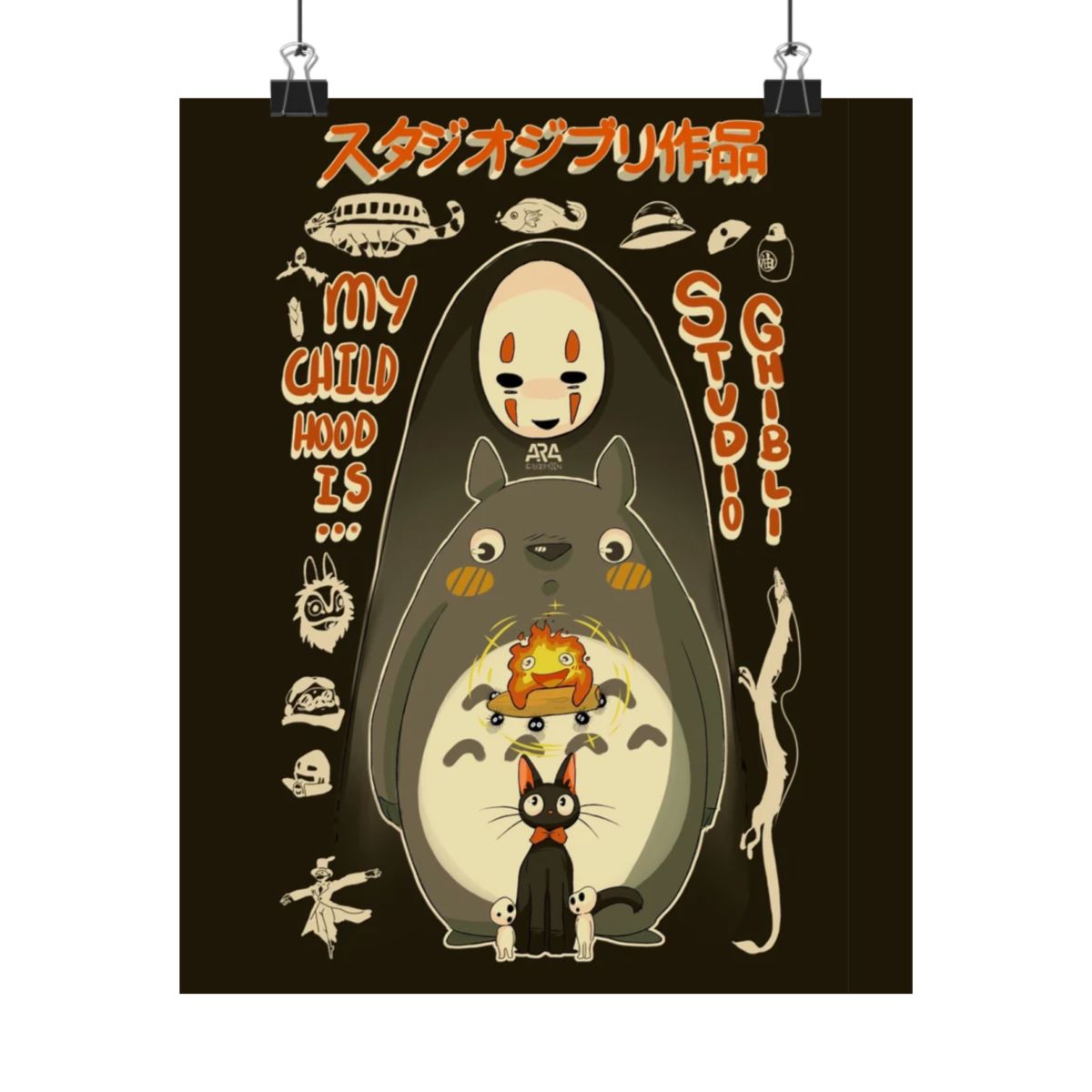 Studio Ghibli Anime Wall Art Print - alternate angle 2, merchandise