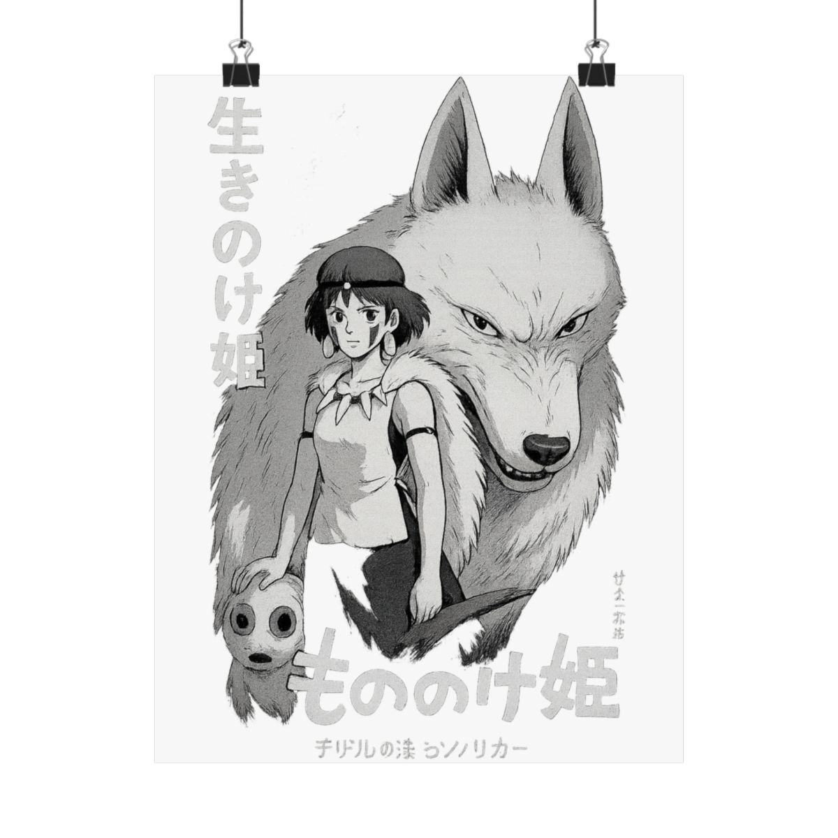 Princess Mononoke Studio Ghibli Poster | Anime Adventure Wall Art Print - alternate angle 4, merchandise