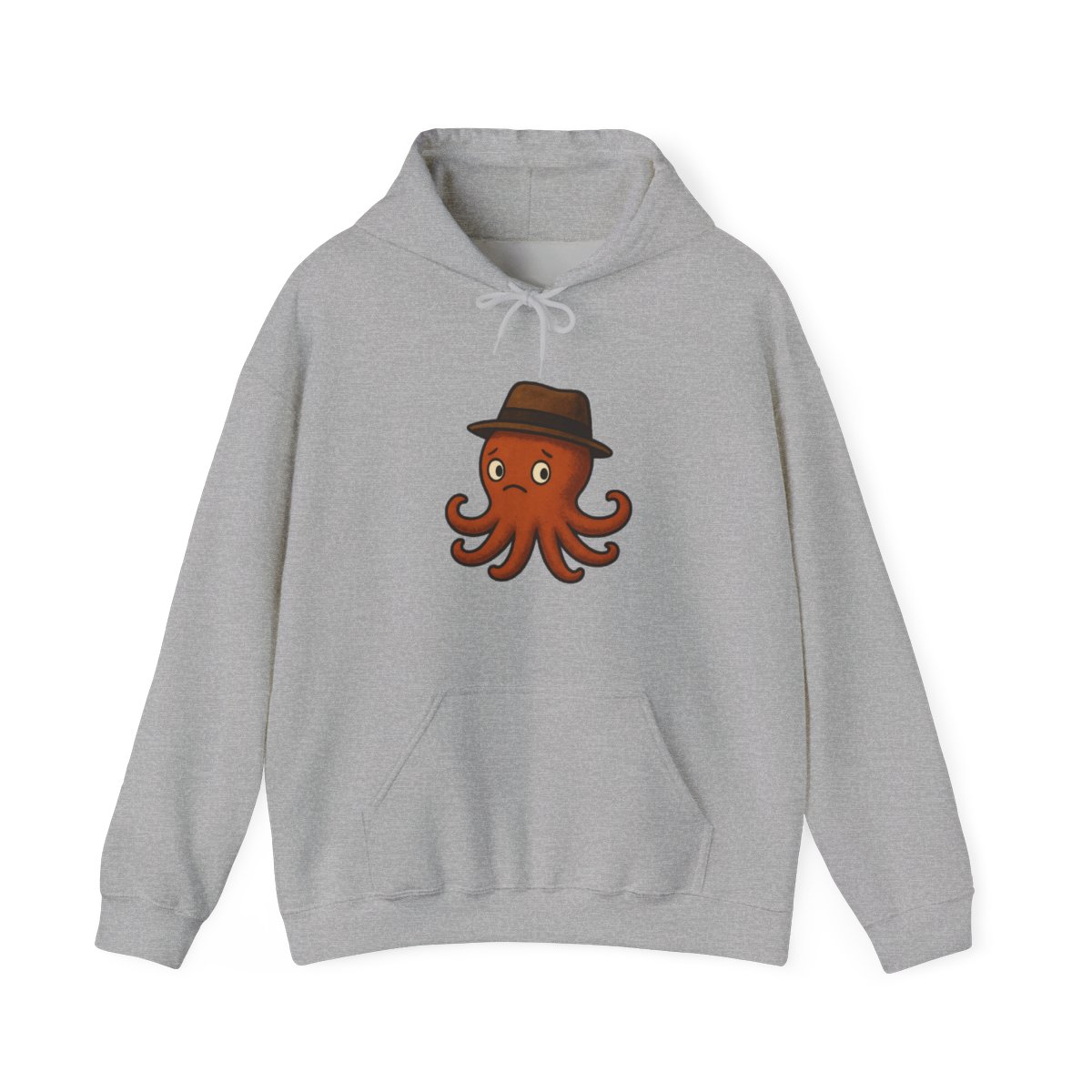Mokoli Octopus Friend Chibi Two-Tone Hoodie - Cute Sea Buddy Gift
