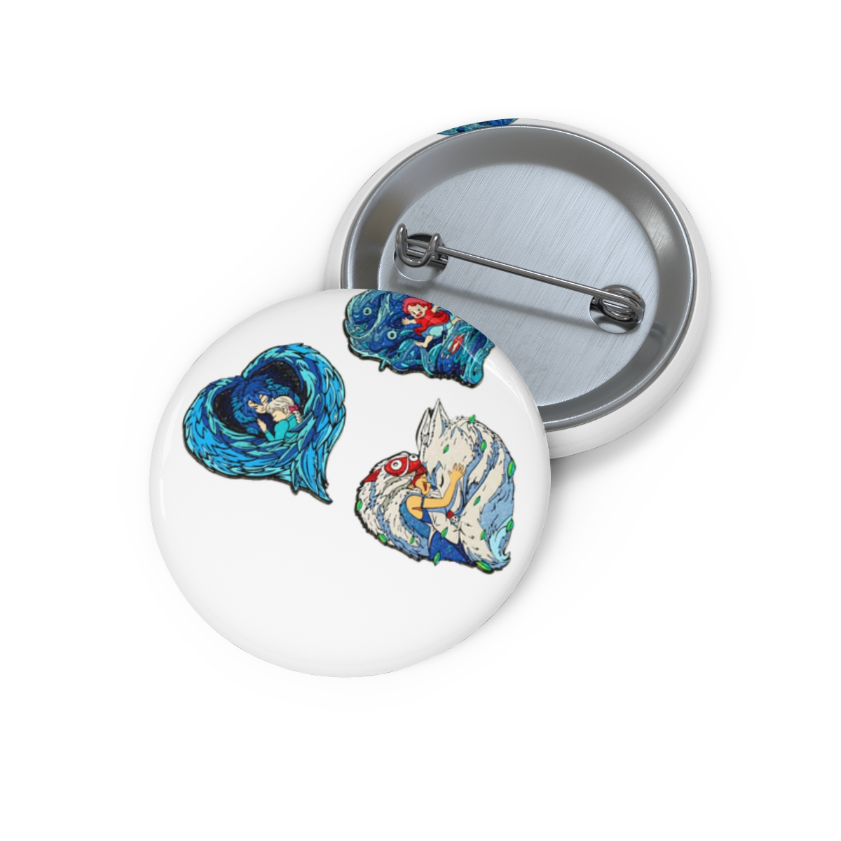 Studio Ghibli Heart Shaped Pins