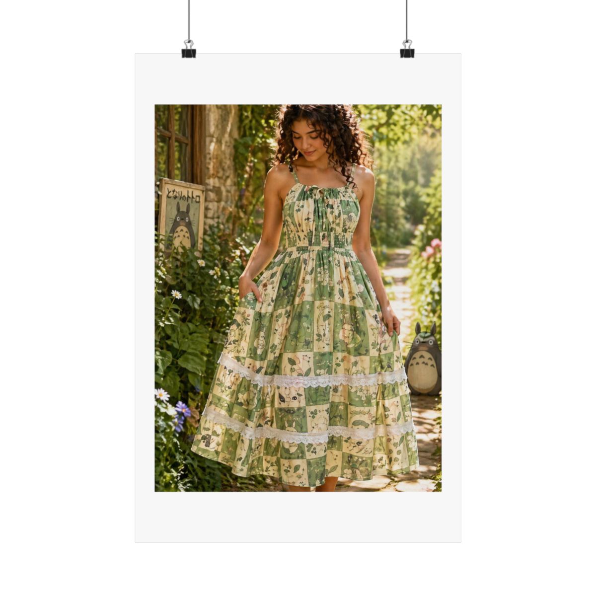 Studio Ghibli® My Neighbor Totoro Poster Midi Dress - alternate angle 5, merchandise