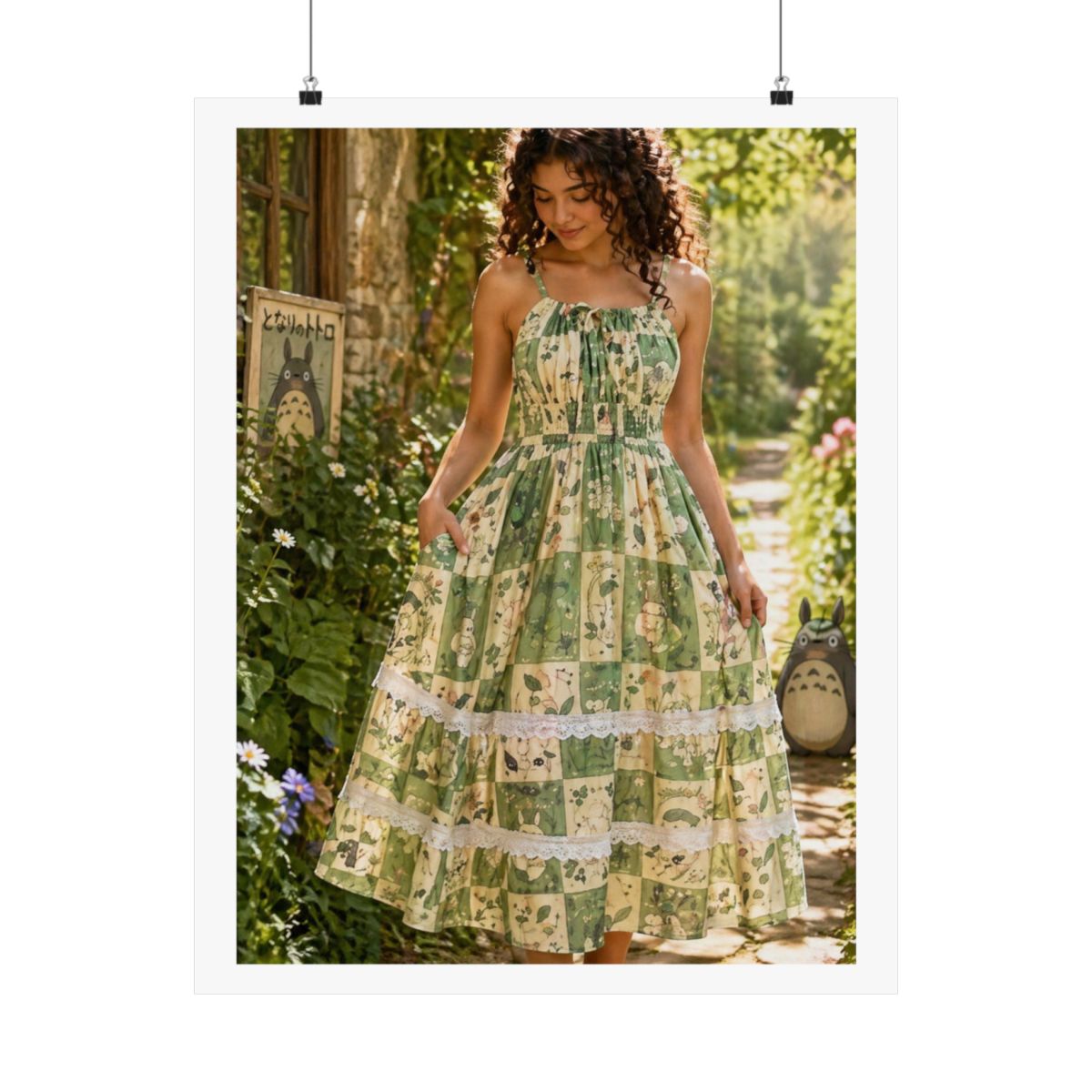Studio Ghibli® My Neighbor Totoro Poster Midi Dress - alternate angle 1, merchandise
