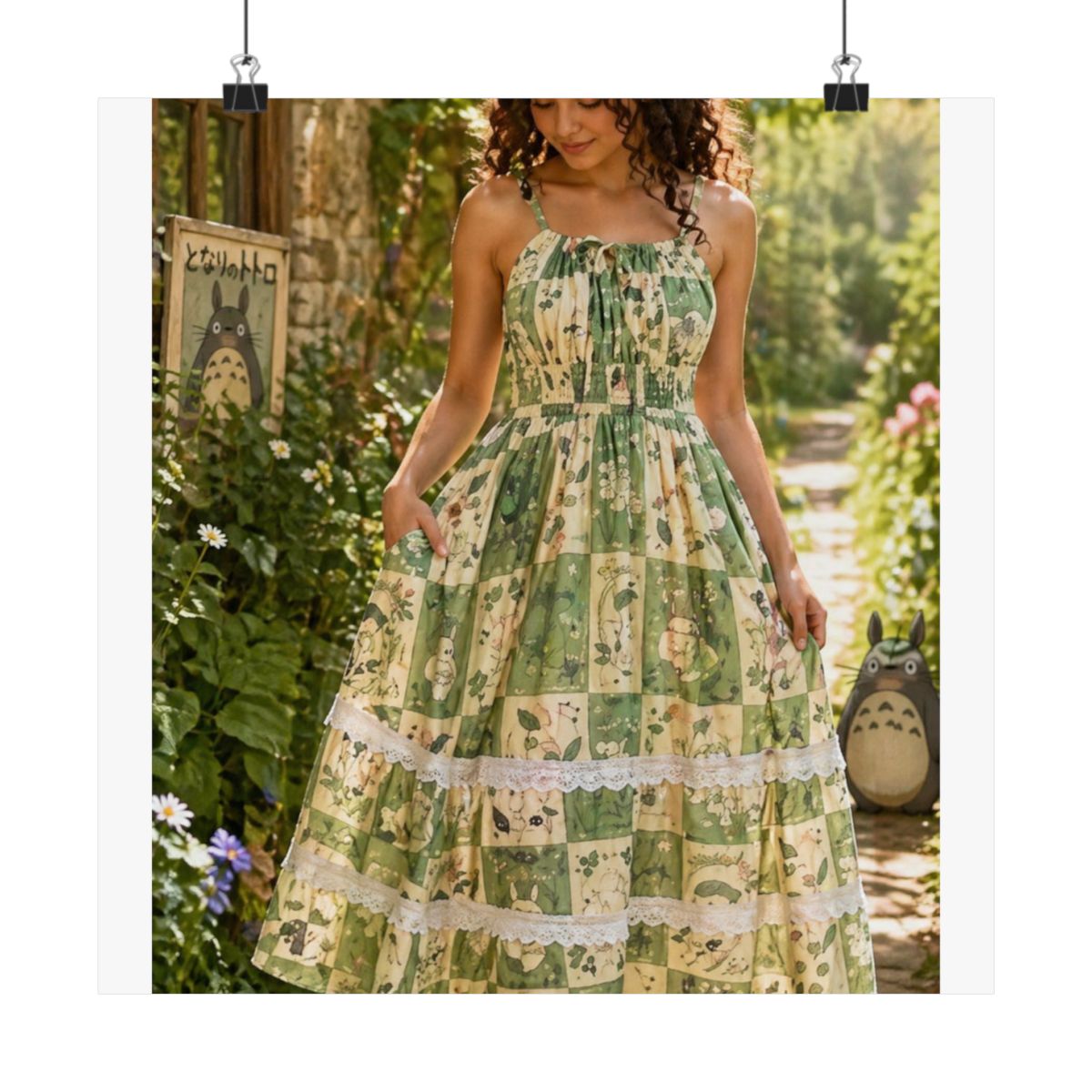 Studio Ghibli® My Neighbor Totoro Poster Midi Dress - alternate angle 3, merchandise