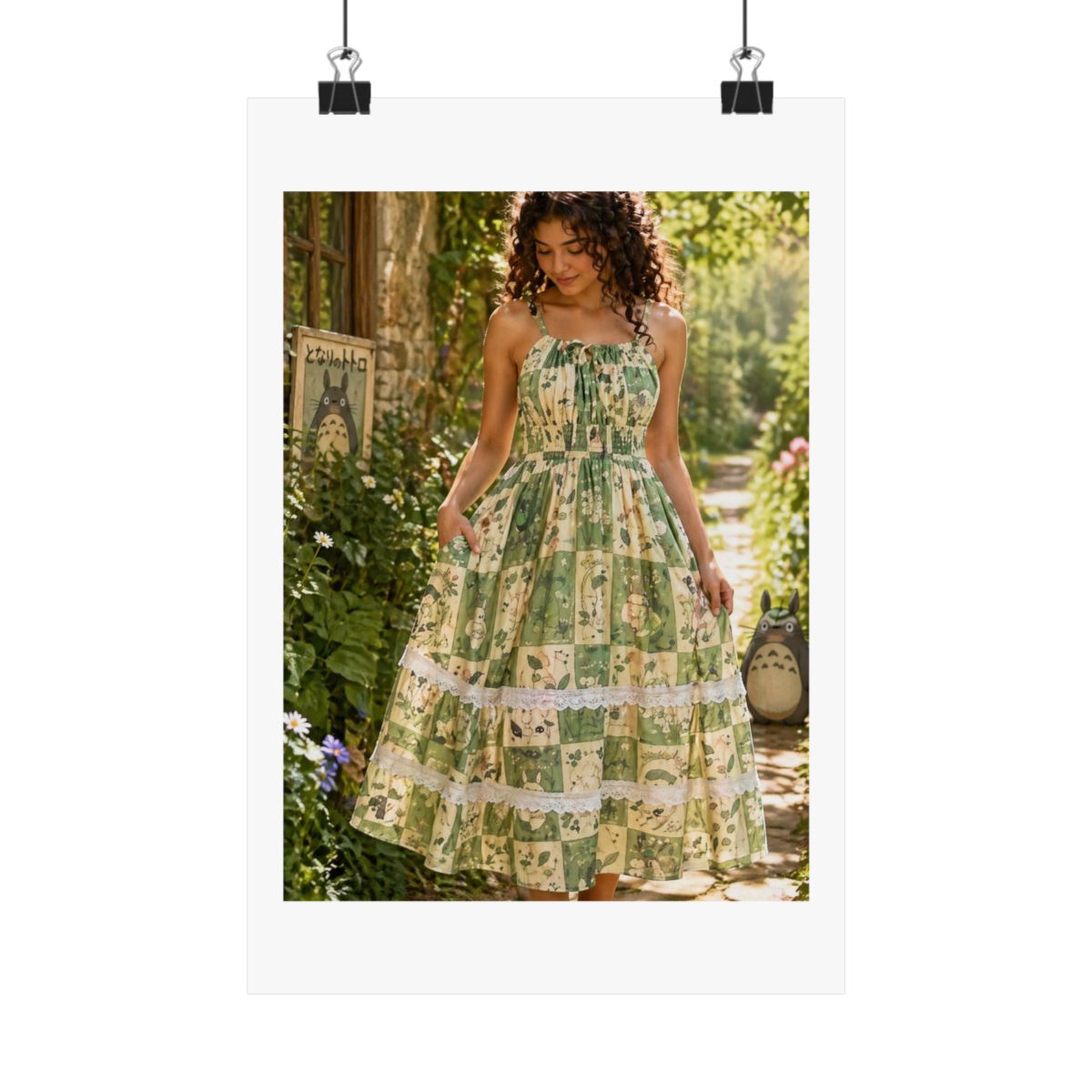 Studio Ghibli® My Neighbor Totoro Poster Midi Dress - alternate angle 1, merchandise