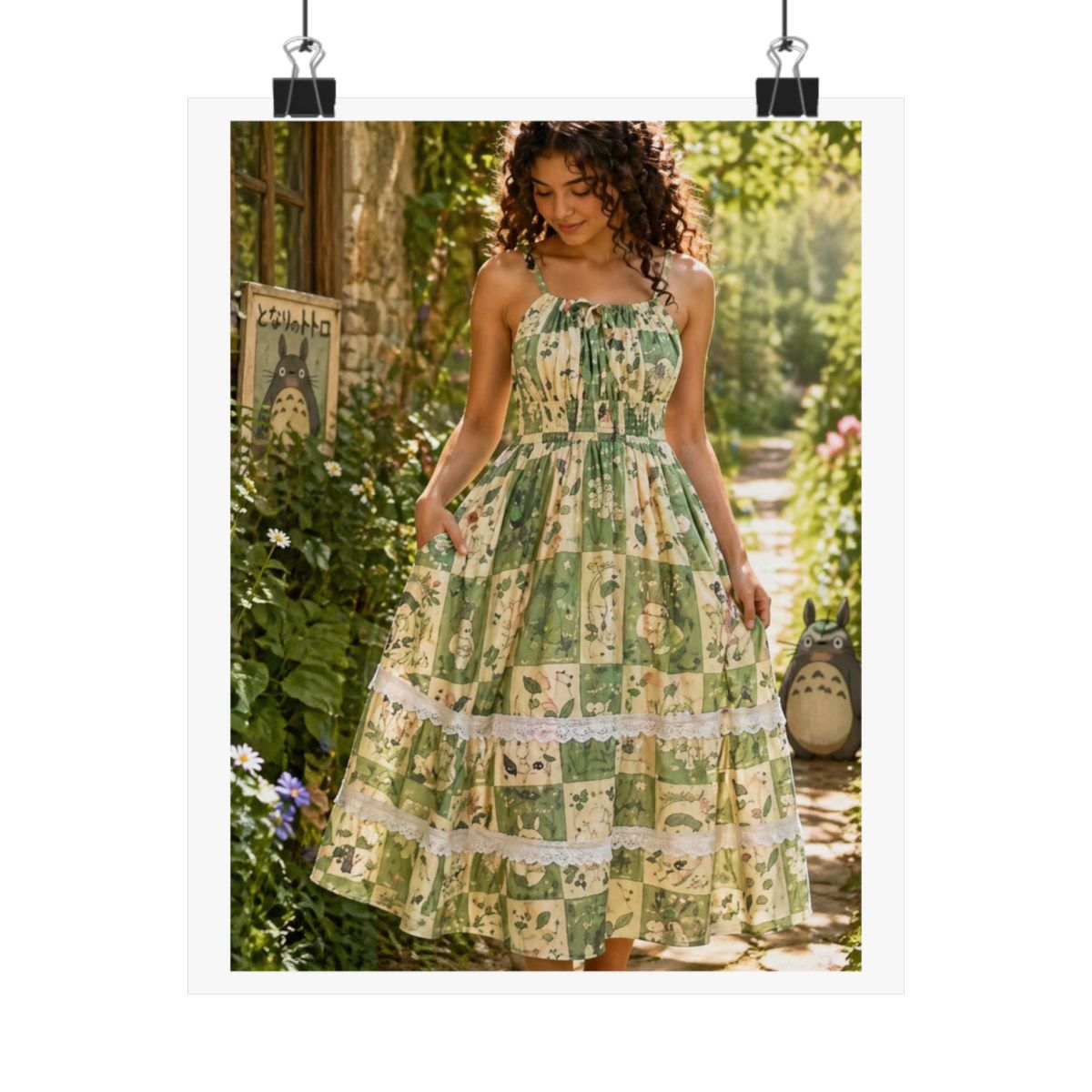 Studio Ghibli® My Neighbor Totoro Poster Midi Dress - Official Posters & Wall Art merchandise