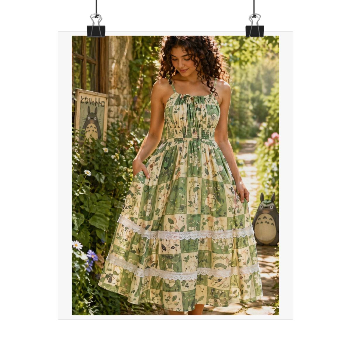 Studio Ghibli® My Neighbor Totoro Poster Midi Dress - alternate angle 3, merchandise