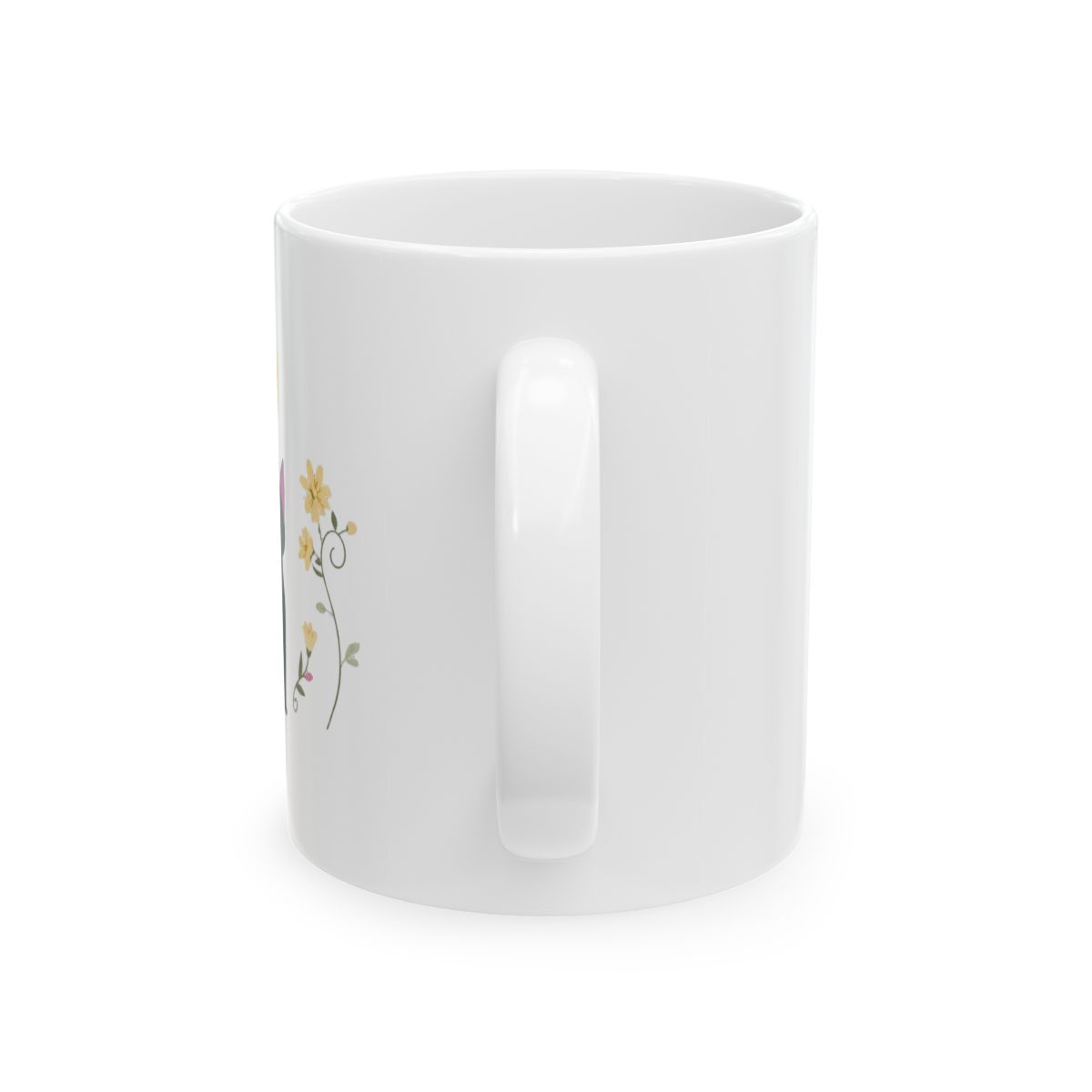 Studio Ghibli® Kiki's Delivery Service Jiji Flowers Glass Mug - alternate angle 3, merchandise
