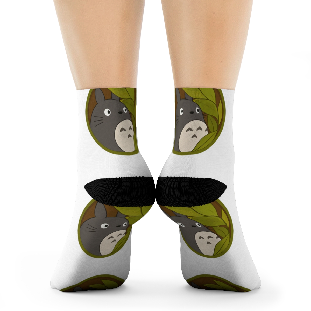 Studio Ghibli® My Neighbor Totoro Brown Cozy Slipper Socks - alternate angle 1, merchandise