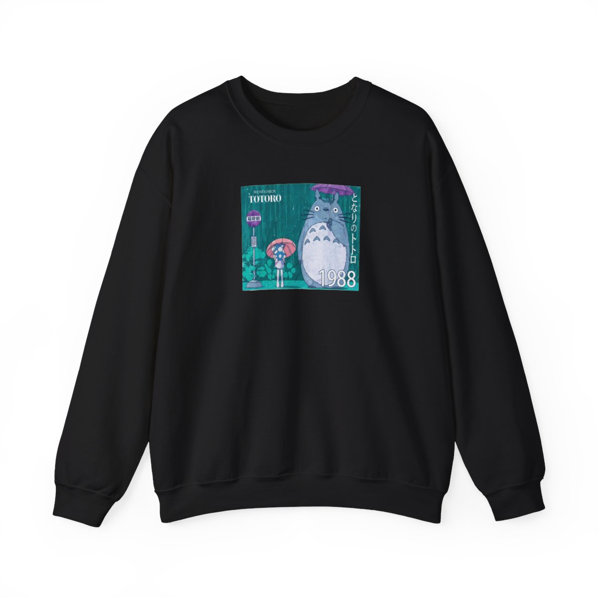 Studio Ghibli® My Neighbor Totoro Bus Stop Totoro Stamp Crewneck - alternate angle 3, merchandise